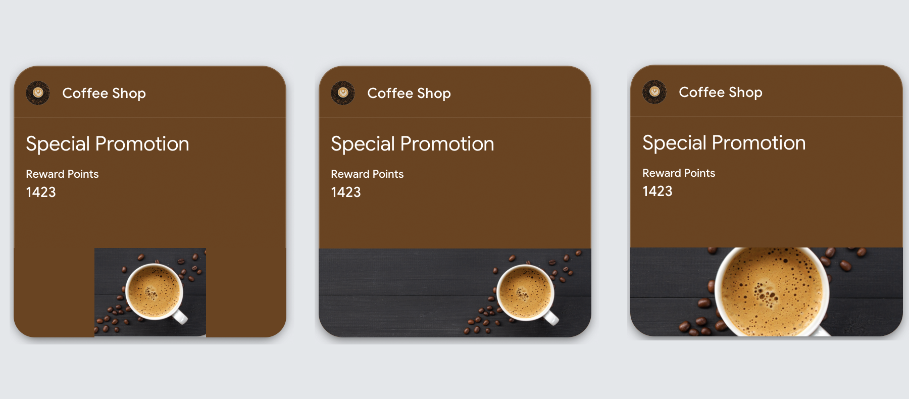 Google Wallet hero image scaling behavior